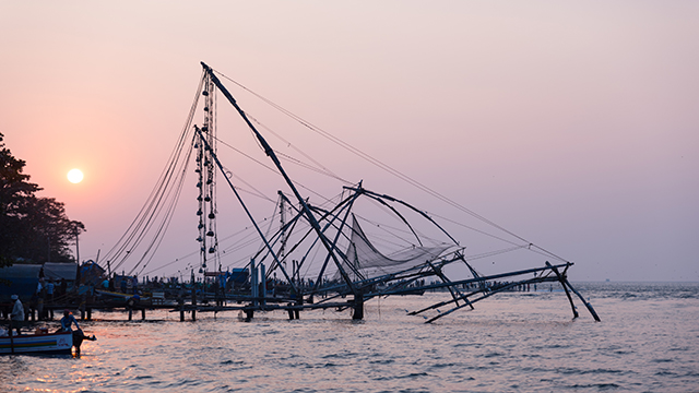 Fishing nets in Kochi, India